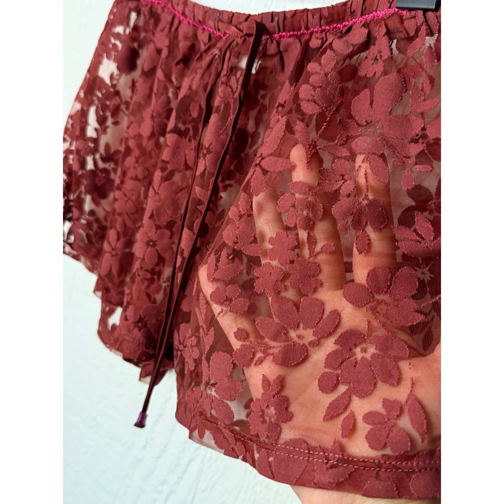 Early sunsets lace sheer pajama shorts NWOT